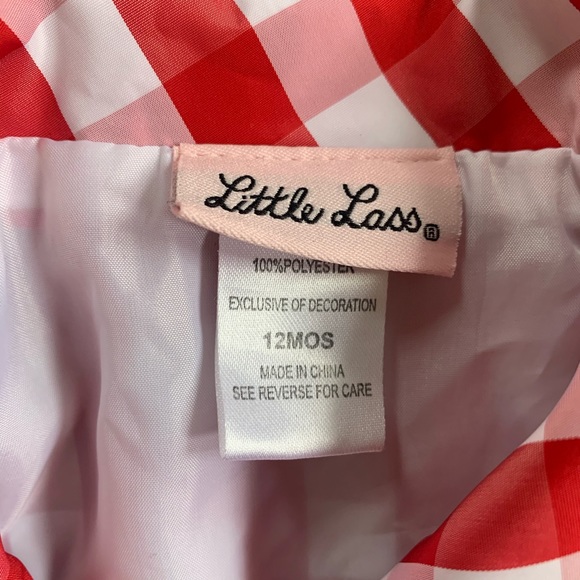 Little Lass red gingham jacket 12m - Picture 2 of 4